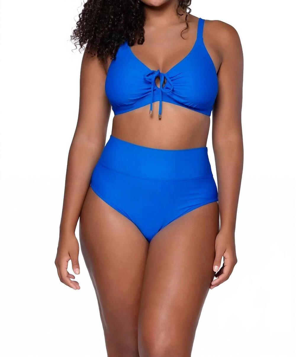 NEW SUNSETS INC. hannah high waist bottom in electric blue
